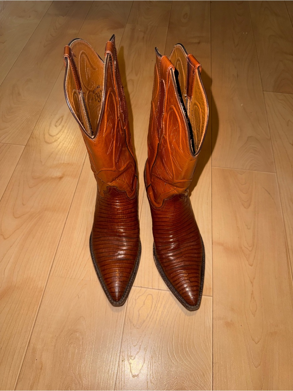 Black Jack Brown Leather Western Cowboy Boots - Classic Pointed Toe